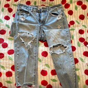 Garage Distressed Light Blue Jeans